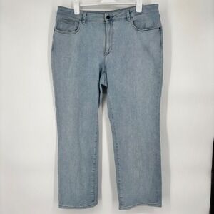 DL1961 Patti Straight High Rise Jeans Light Wash Denim Plus Sz 18W Stretch Comfy